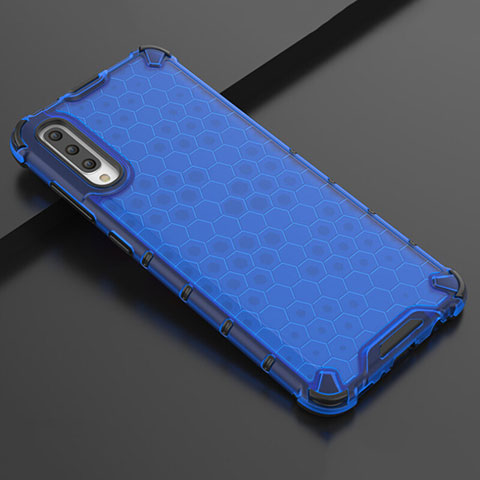 Silikon Schutzhülle Ultra Dünn Tasche Durchsichtig Transparent S02 für Samsung Galaxy A70S Blau