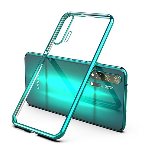 Silikon Schutzhülle Ultra Dünn Tasche Durchsichtig Transparent S03 für Huawei Honor 20 Pro Grün