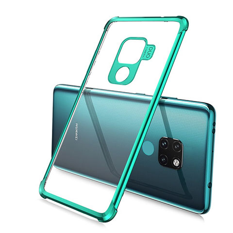 Silikon Schutzhülle Ultra Dünn Tasche Durchsichtig Transparent S03 für Huawei Mate 20 Grün