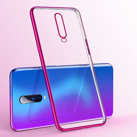 Silikon Schutzhülle Ultra Dünn Tasche Durchsichtig Transparent S03 für Oppo R17 Pro Violett