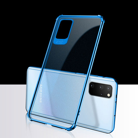 Silikon Schutzhülle Ultra Dünn Tasche Durchsichtig Transparent S03 für Samsung Galaxy S20 Plus 5G Blau