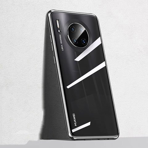 Silikon Schutzhülle Ultra Dünn Tasche Durchsichtig Transparent S04 für Huawei Mate 30E Pro 5G Schwarz