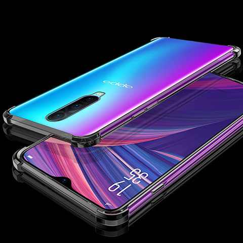 Silikon Schutzhülle Ultra Dünn Tasche Durchsichtig Transparent S05 für Oppo RX17 Pro Schwarz