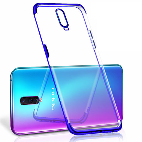 Silikon Schutzhülle Ultra Dünn Tasche Durchsichtig Transparent S06 für Oppo R17 Pro Blau