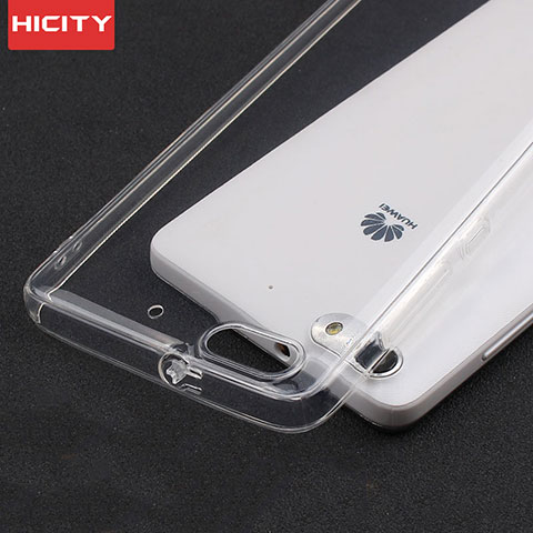 Silikon Schutzhülle Ultra Dünn Tasche Durchsichtig Transparent T02 für Huawei G Play Mini Klar