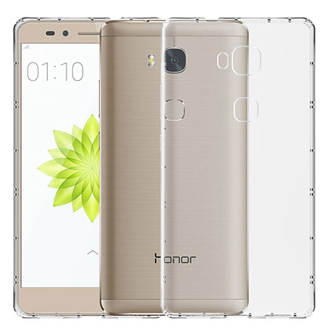 Silikon Schutzhülle Ultra Dünn Tasche Durchsichtig Transparent T02 für Huawei Honor 5X Klar