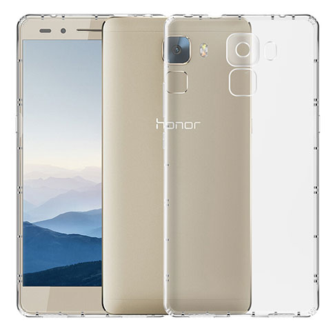 Silikon Schutzhülle Ultra Dünn Tasche Durchsichtig Transparent T02 für Huawei Honor 7 Dual SIM Klar