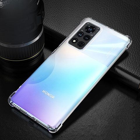 Silikon Schutzhülle Ultra Dünn Tasche Durchsichtig Transparent T02 für Huawei Honor V40 5G Klar