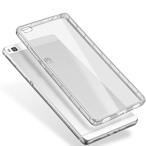 Silikon Schutzhülle Ultra Dünn Tasche Durchsichtig Transparent T02 für Huawei P8 Klar