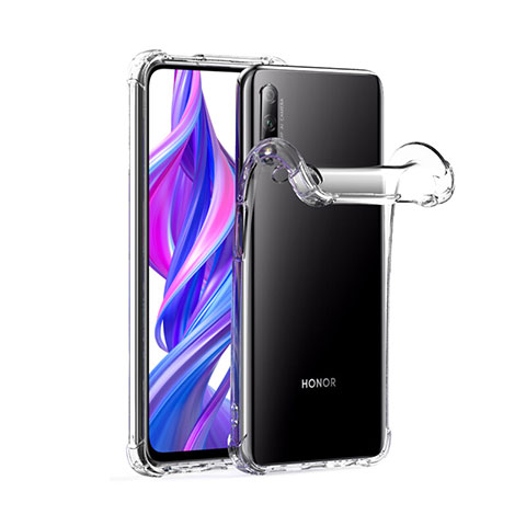 Silikon Schutzhülle Ultra Dünn Tasche Durchsichtig Transparent T02 für Huawei Y9 Prime (2019) Klar