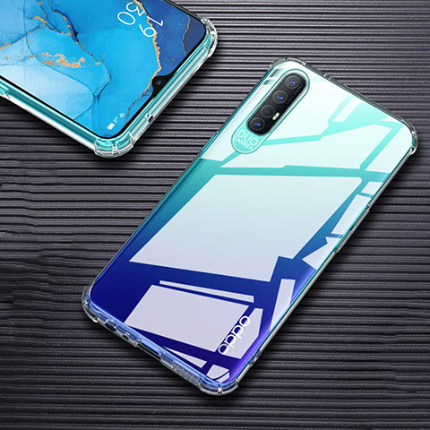 Silikon Schutzhülle Ultra Dünn Tasche Durchsichtig Transparent T02 für Oppo Reno3 Pro Klar