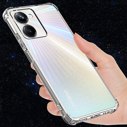 Silikon Schutzhülle Ultra Dünn Tasche Durchsichtig Transparent T02 für Realme 10 Pro 5G Klar