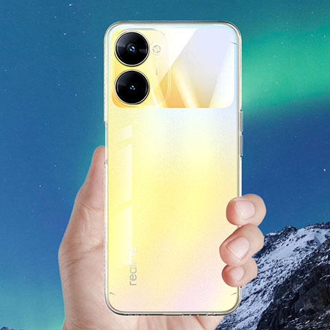 Silikon Schutzhülle Ultra Dünn Tasche Durchsichtig Transparent T02 für Realme 10S 5G Klar