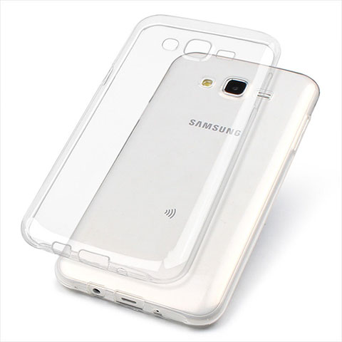 Silikon Schutzhülle Ultra Dünn Tasche Durchsichtig Transparent T02 für Samsung Galaxy J7 SM-J700F J700H Klar