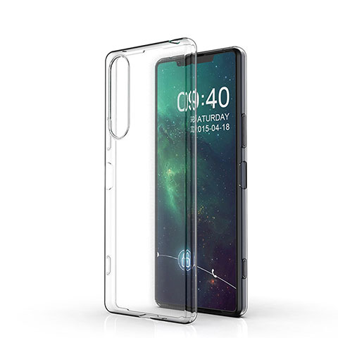 Silikon Schutzhülle Ultra Dünn Tasche Durchsichtig Transparent T02 für Sony Xperia 1 III Klar