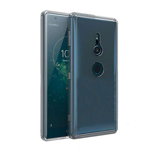 Silikon Schutzhülle Ultra Dünn Tasche Durchsichtig Transparent T02 für Sony Xperia XZ2 Klar