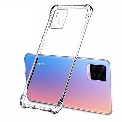 Silikon Schutzhülle Ultra Dünn Tasche Durchsichtig Transparent T02 für Vivo V20 Pro 5G Klar