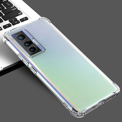 Silikon Schutzhülle Ultra Dünn Tasche Durchsichtig Transparent T02 für Vivo X70t Klar