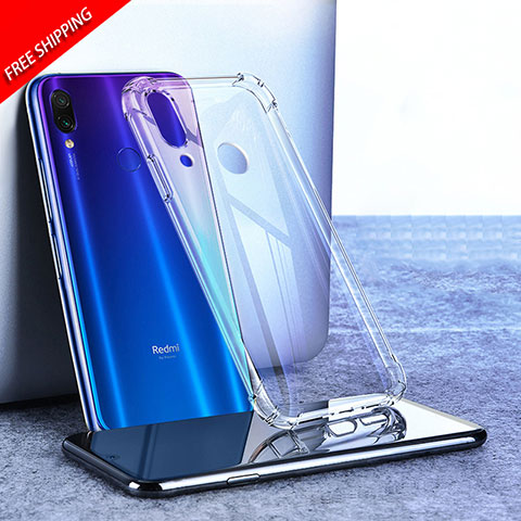 Silikon Schutzhülle Ultra Dünn Tasche Durchsichtig Transparent T02 für Xiaomi Redmi Note 7 Klar