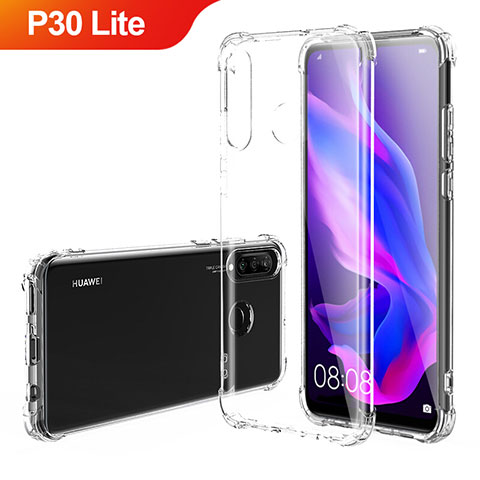 Silikon Schutzhülle Ultra Dünn Tasche Durchsichtig Transparent T03 für Huawei P30 Lite Klar