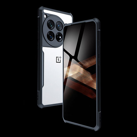 Silikon Schutzhülle Ultra Dünn Tasche Durchsichtig Transparent T03 für OnePlus 12R 5G Schwarz
