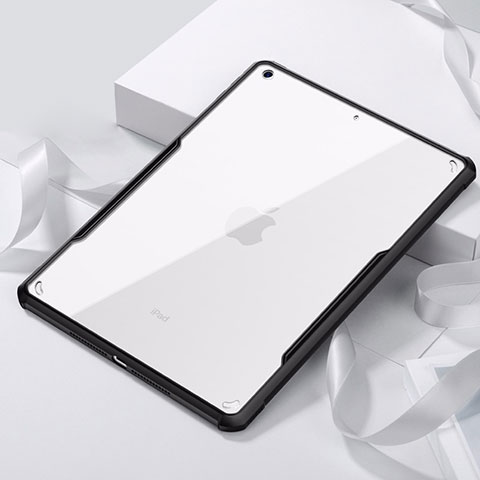 Silikon Schutzhülle Ultra Dünn Tasche Durchsichtig Transparent T04 für Apple iPad 10.2 (2019) Schwarz