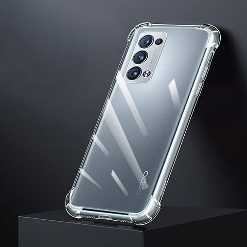 Silikon Schutzhülle Ultra Dünn Tasche Durchsichtig Transparent T04 für Oppo Reno6 Pro 5G Klar