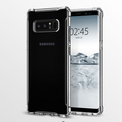 Silikon Schutzhülle Ultra Dünn Tasche Durchsichtig Transparent T04 für Samsung Galaxy Note 8 Duos N950F Klar