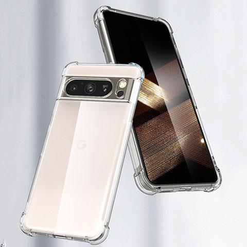 Silikon Schutzhülle Ultra Dünn Tasche Durchsichtig Transparent T05 für Google Pixel 8 Pro 5G Klar