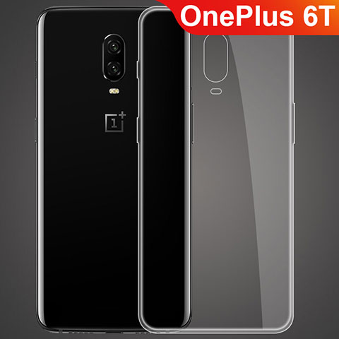 Silikon Schutzhülle Ultra Dünn Tasche Durchsichtig Transparent T05 für OnePlus 6T Klar