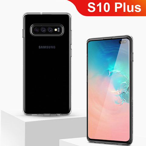 Silikon Schutzhülle Ultra Dünn Tasche Durchsichtig Transparent T05 für Samsung Galaxy S10 Plus Klar