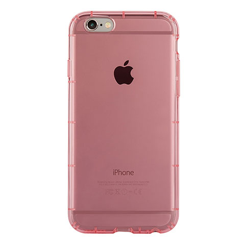 Silikon Schutzhülle Ultra Dünn Tasche Durchsichtig Transparent T06 für Apple iPhone 6 Rosa