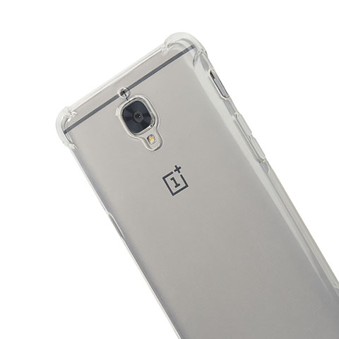 Silikon Schutzhülle Ultra Dünn Tasche Durchsichtig Transparent T06 für OnePlus 3 Grau