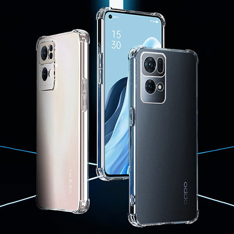 Silikon Schutzhülle Ultra Dünn Tasche Durchsichtig Transparent T06 für Oppo Reno7 Pro 5G Klar