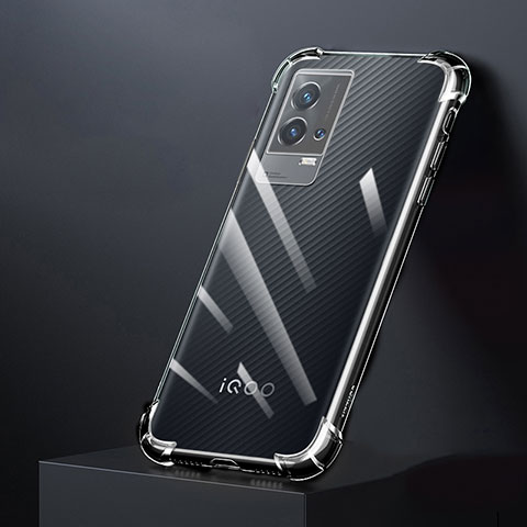 Silikon Schutzhülle Ultra Dünn Tasche Durchsichtig Transparent T06 für Vivo iQOO 8 Pro 5G Klar