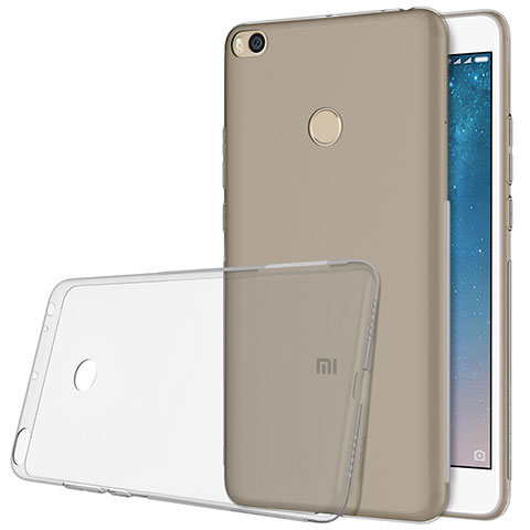 Silikon Schutzhülle Ultra Dünn Tasche Durchsichtig Transparent T06 für Xiaomi Mi Max 2 Grau