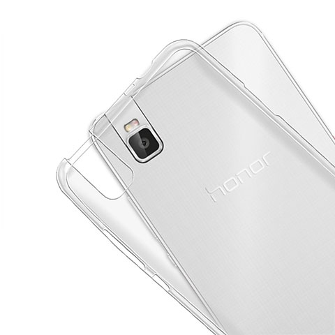 Silikon Schutzhülle Ultra Dünn Tasche Durchsichtig Transparent T07 für Huawei Honor 7i shot X Klar