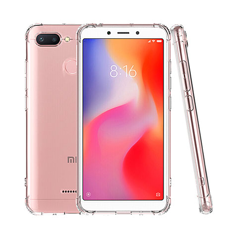 Silikon Schutzhülle Ultra Dünn Tasche Durchsichtig Transparent T07 für Xiaomi Redmi 6 Klar