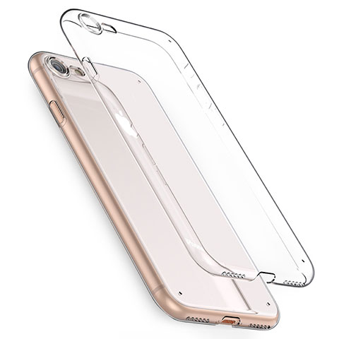 Silikon Schutzhülle Ultra Dünn Tasche Durchsichtig Transparent T08 für Apple iPhone 8 Klar