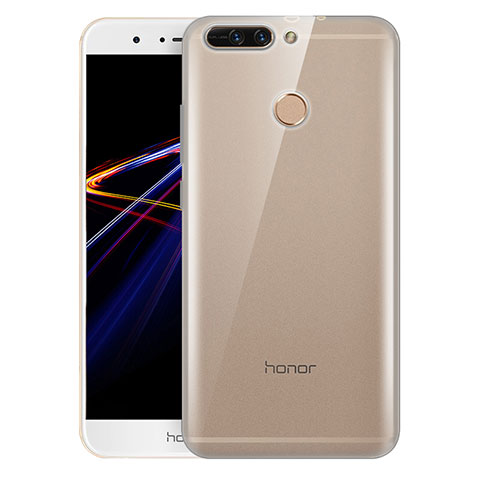 Silikon Schutzhülle Ultra Dünn Tasche Durchsichtig Transparent T08 für Huawei Honor V9 Grau