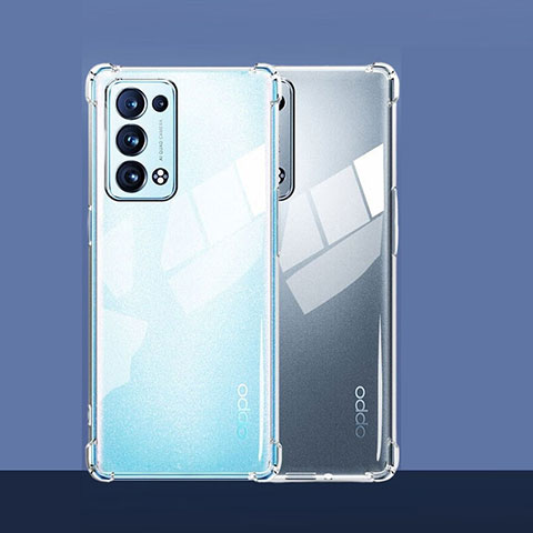 Silikon Schutzhülle Ultra Dünn Tasche Durchsichtig Transparent T09 für Oppo Reno6 Pro 5G Klar