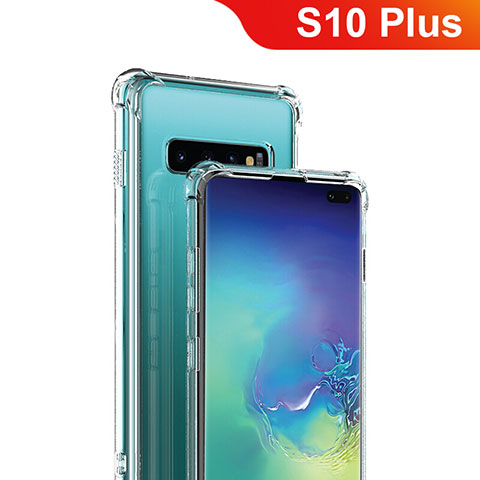 Silikon Schutzhülle Ultra Dünn Tasche Durchsichtig Transparent T09 für Samsung Galaxy S10 Plus Klar