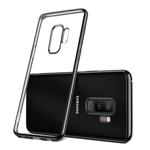 Silikon Schutzhülle Ultra Dünn Tasche Durchsichtig Transparent T09 für Samsung Galaxy S9 Plus Schwarz