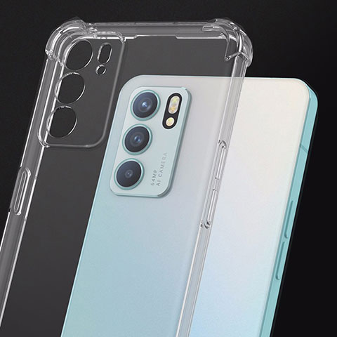 Silikon Schutzhülle Ultra Dünn Tasche Durchsichtig Transparent T13 für Oppo Reno6 5G Klar