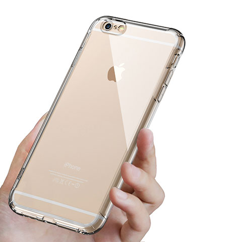 Silikon Schutzhülle Ultra Dünn Tasche Durchsichtig Transparent T15 für Apple iPhone 6 Klar