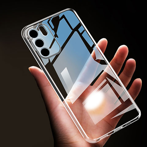 Silikon Schutzhülle Ultra Dünn Tasche Durchsichtig Transparent T16 für Oppo Reno6 5G Klar