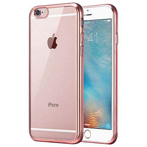 Silikon Schutzhülle Ultra Dünn Tasche Durchsichtig Transparent T21 für Apple iPhone 8 Rosegold