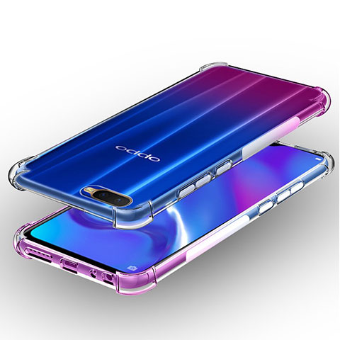 Silikon Schutzhülle Ultra Dünn Tasche Durchsichtig Transparent Z02 für Oppo K1 Klar