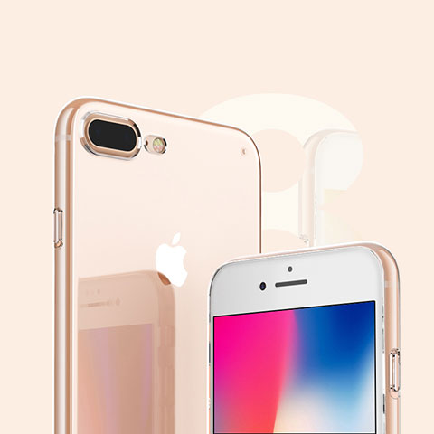 Silikon Schutzhülle Ultra Dünn Tasche Durchsichtig Transparent Z03 für Apple iPhone 7 Plus Klar