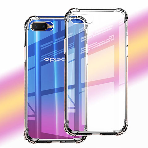 Silikon Schutzhülle Ultra Dünn Tasche Durchsichtig Transparent Z06 für Oppo R15X Klar